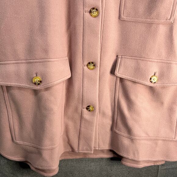 Encore by Idina Menzel Brushed Doubleface Shirt Jacket Size X-Large Dusty Pink - Picture 14 of 14